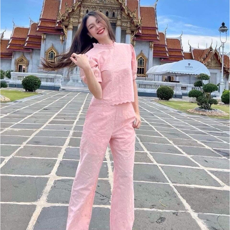 Code : L5 ชุดเซตเสื้อแขนสั้น + กางเกงขายาว