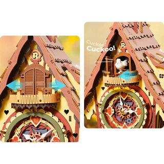 ส่งด่วน กทม. ⏰ ใหม่ นาฬิกาคุกคู ประกอบเอง DIY Cuckoo Clock ของเล่น ของขวัญ ของแต่งบ้าน ROKR LC901C