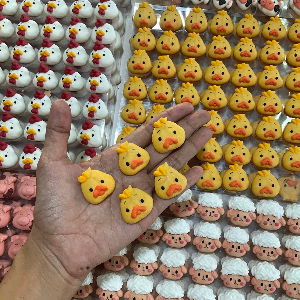 น้ำตาลตกแต่ง หน้าสัตว์ น่ารัก(20 ชิ้น/แพค)(คละลาย)🐤🐶🐺🦊🦝🐱🦁🐯🐮🐷🐏🦒🐘🐹🐰🐻🐻‍❄️🐨🐼🐔