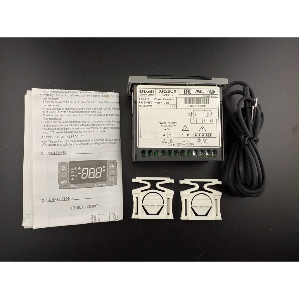 Dixell XR20CX ,ไฟเลี้ยง220Vac. พร้อมสายเซ็นเซอร์1เส้น