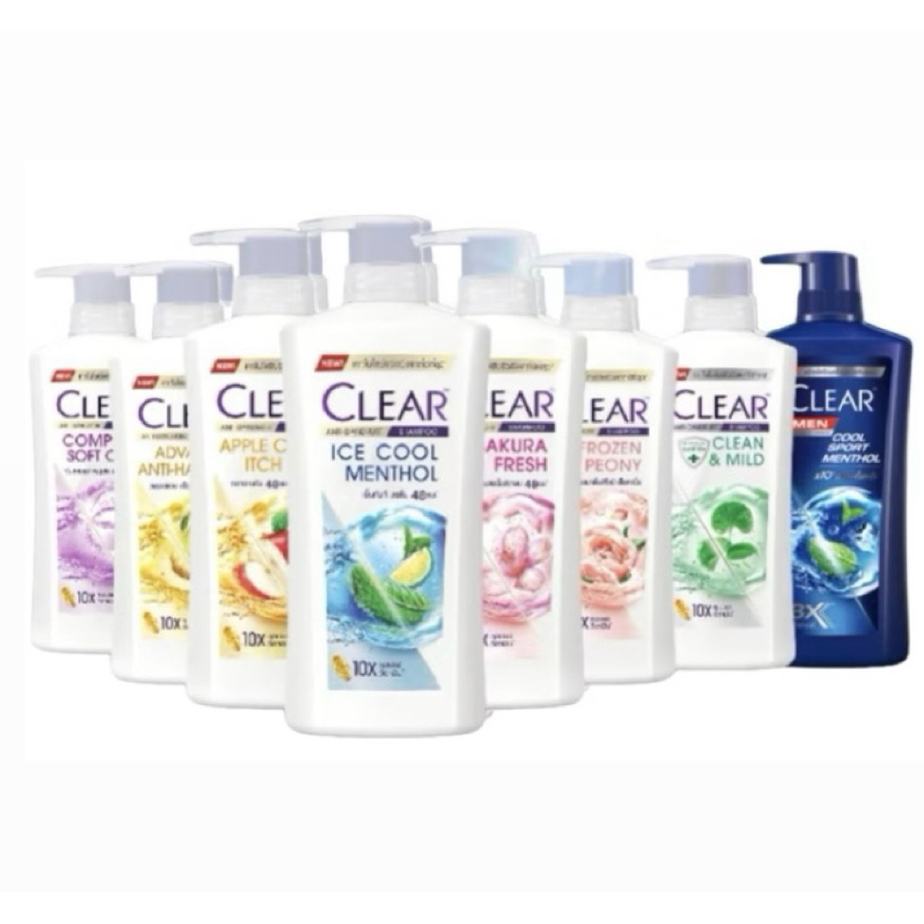 Clear Shampoo แชมพูเคลียร์หญิงและชาย แชมพูเคลียร์ เคลียร์เมน 370-410มล.