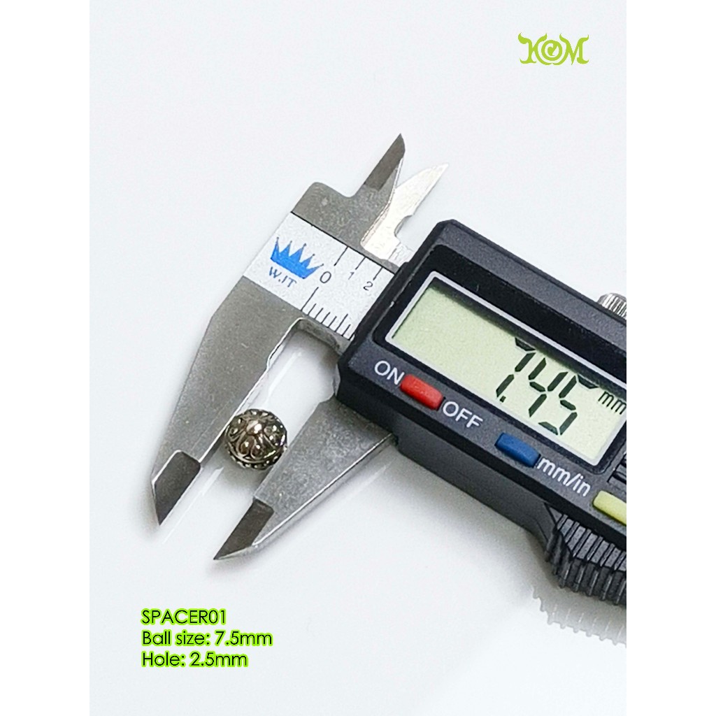 SPACER01Whitebrass decorative bead spacer for bracelet อะไหล่ตัวคั่นสร้อยข้อมือ สำหรับงานฝีมือ