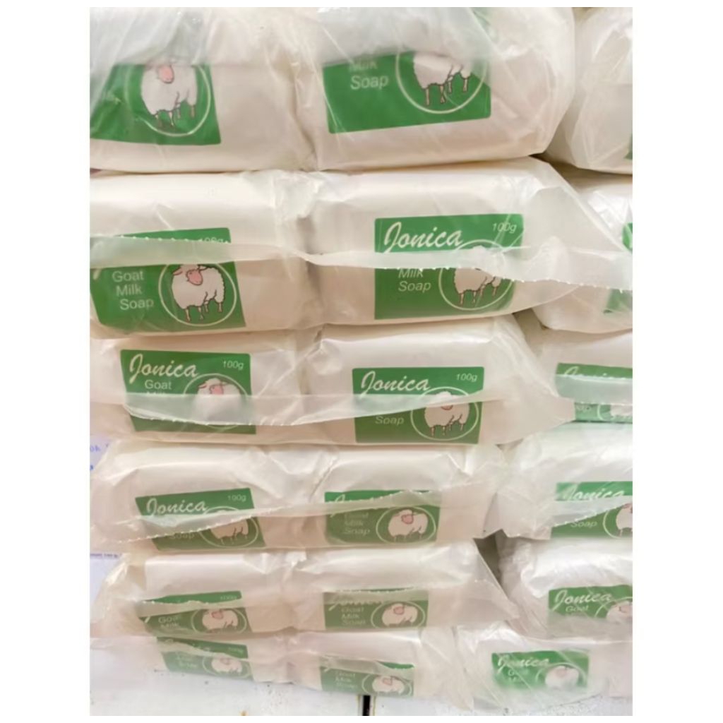 สบู่นมแพะแบบก้อน Jonica แพคละ10ก้อน