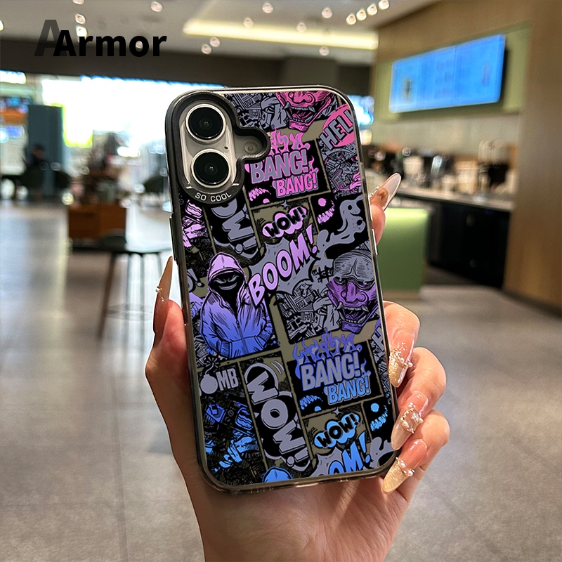 แฟชั่นดาร์กคอมิกส์ เคส Iphone 15 13 Pro Max 7Plus 11 12 14 Pro Max 11 Pro Max 7 8 14 15 Plus XR X XS Max SE 2020