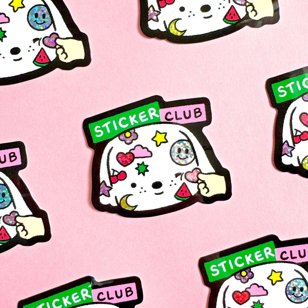 Sticker Club Glitter Sticker สติกเกอร์กลิตเตอร์ ลายน้องหมา | Jormation