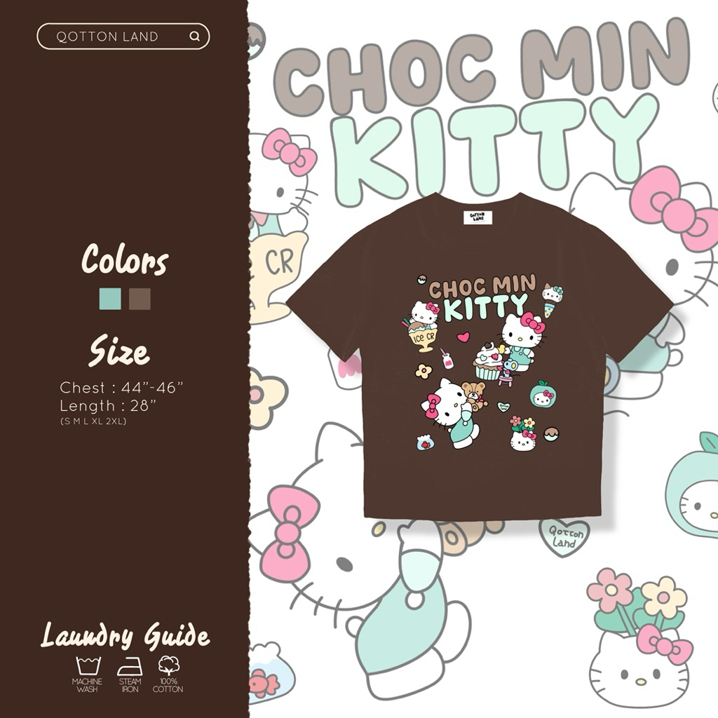 เสื้อครอป อก 38“ QL คิตตี้ช็อคโก้