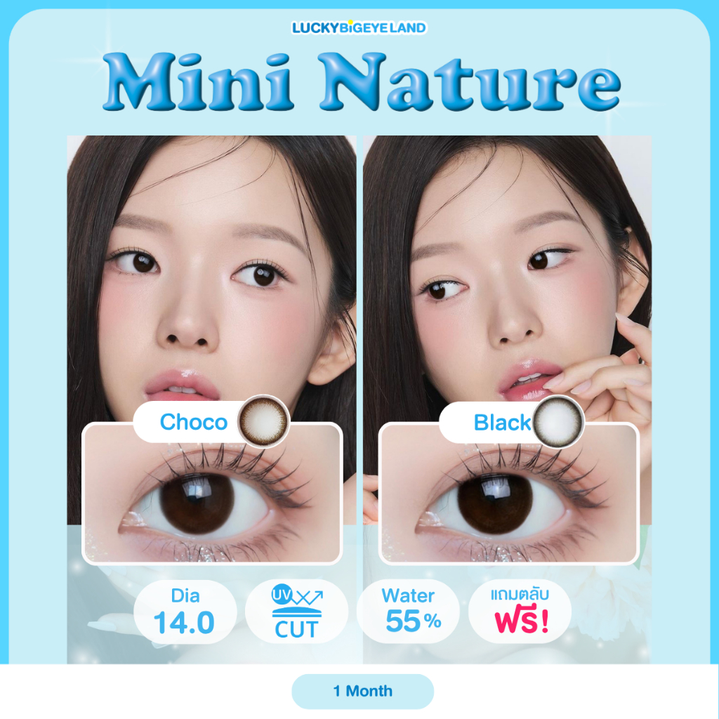 คอนแทคเลนส์ Mini Nature Black / Choco (Montra) ขนาดมินิ 🌷 เนียน ธรรมชาติ ใส่เรียนได้