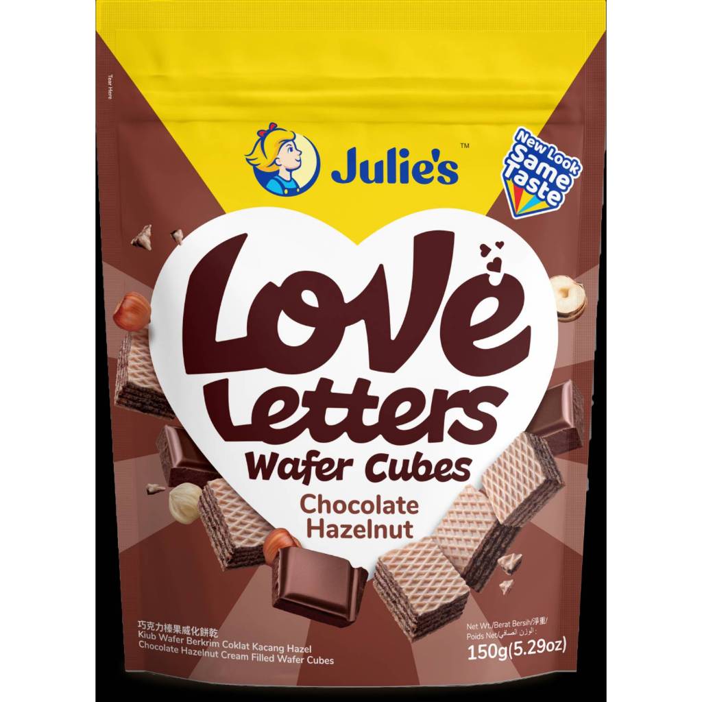 Julie's จูลี่ส์ เวเฟอร์สอดไส้ครีมช็อคโกแลตผสมเฮเซลนัท150กรัม