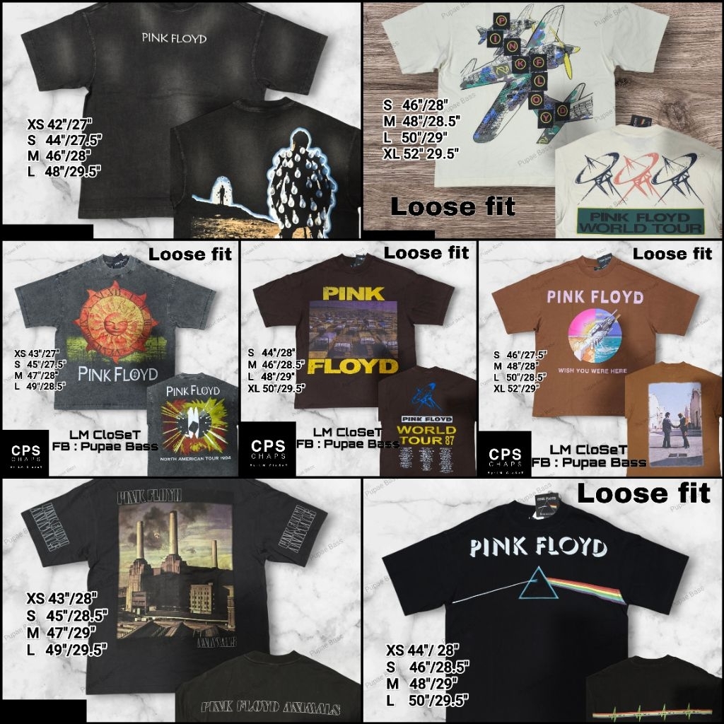 เสื้อวง Pink Floyd collaborate with CPS Chaps ของใหม่ ของแท้ 100% ป้ายแท็กครบ