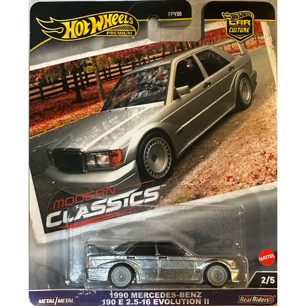 Hot Wheels 🔥 1990 Mercedes Benz 190 E 2.6-16 EVOLUTION II ZAMAC ใหม่ในแพ็ค รถเบนซ์คลาสสิค สีเงิน ซาแ