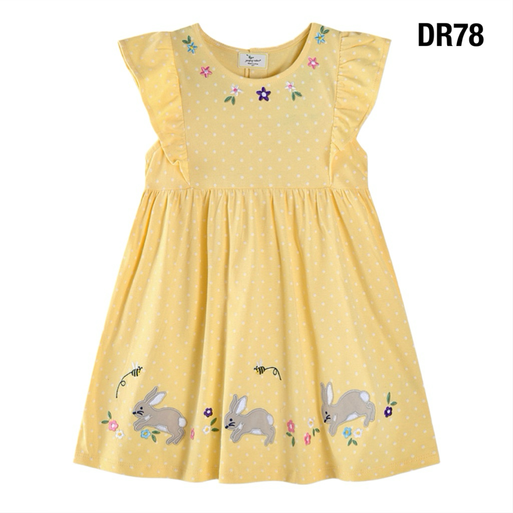 พร้อมส่งจากไทย ชุดเดรสเด็กผ้านิ่มใส่สบาย งานคุณภาพ ชุดเด็ก กระโปรง DR78