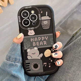 เคส For IPhone 11 7 8 Plus 15 16 Pro Max XR 12 13 14 X XS MAX 6 6s SE 2020 เคสโทรศัพท์กันกระแทกนุ่ม การป้องกันเลนส์กล้อง