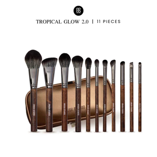 BRUSH STUDIO Tropical Glow 2.0 : ชุดแปรงแต่งหน้ารุ่นทรอปิคอล โกลว์ 11 ชิ้น
