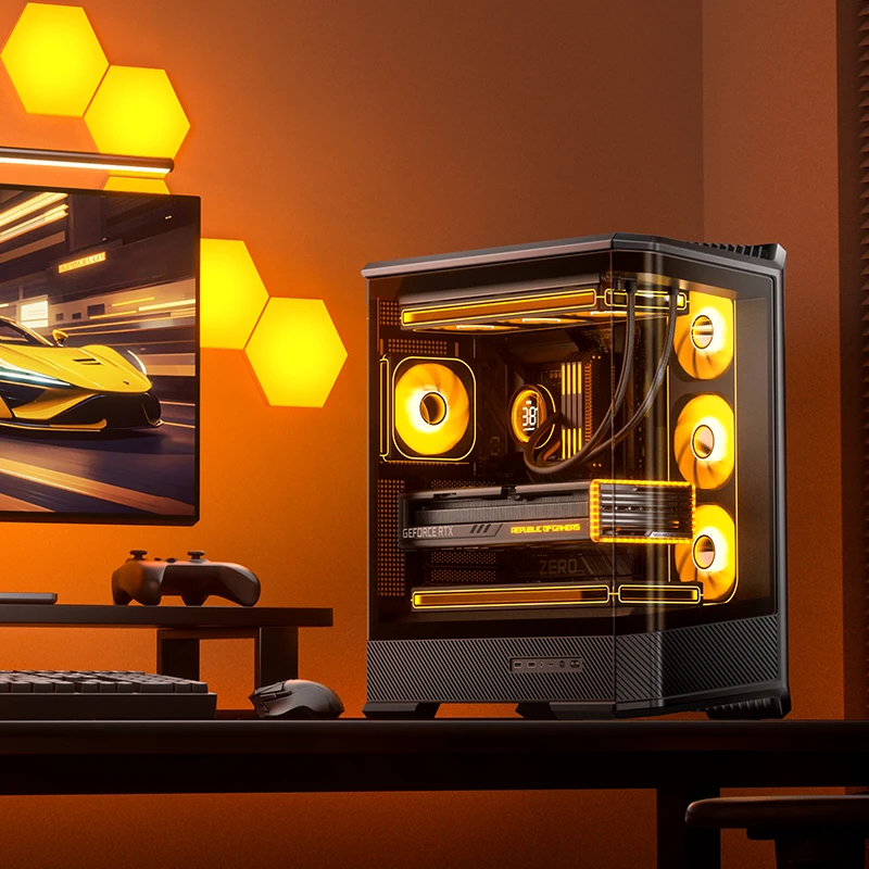 ส่งด่วน+ส่วนลด Jonsbo D400 Black atx เคสตู้ปลา กระจกนิรภัยหนา ดีไซน์เรียบหรู