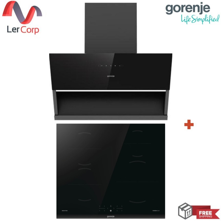 (Gorenje) เครื่องดูดควัน รุ่น PWHI94BG-TH + เตาไฟฟ้า induction 4 Zones 60 ซม. ควบคุมแบบสัมผัส รุ่น G