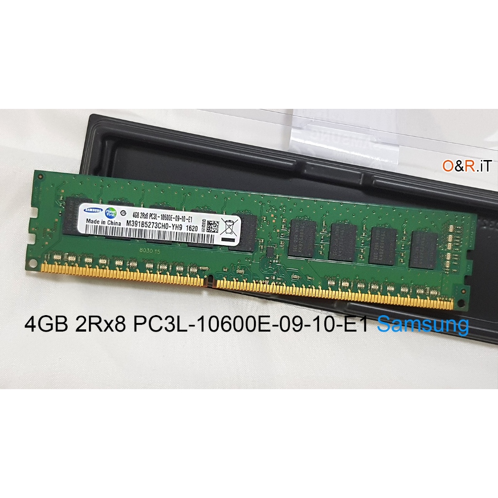 แรม ECC 4GB 2Rx8 PC3L-10600E-09-10-E1 Samsung มือสอง ใส่บอร์ด X79 Workstation HP Z420 Z620 Dell T550