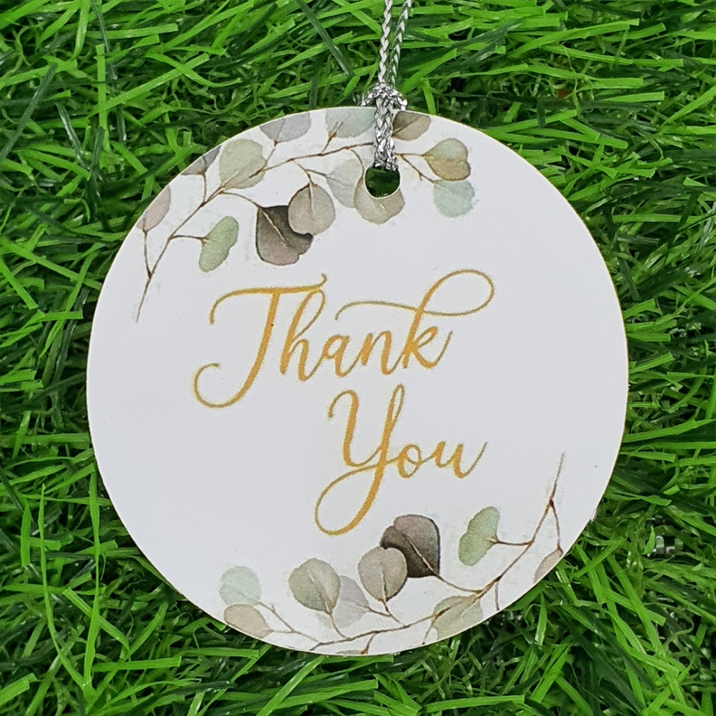 ป้ายTag Thank you ขนาด 5x5cm, 4x6 cm พร้อมเชือก  **สำหรํบแขวนของขวัญของชำร่วย** พร้อมจัดส่ง