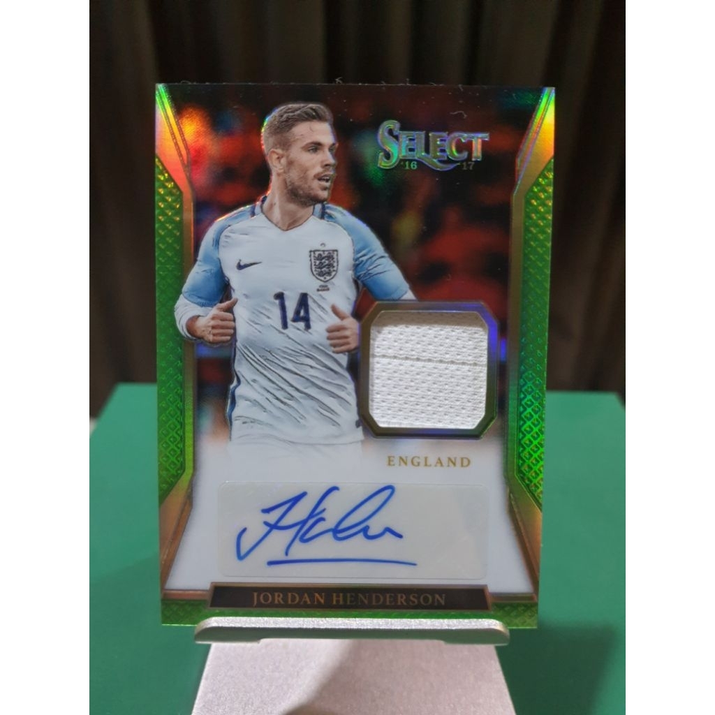 2016-2017 Panini Select Patch (Player-Worn) Autograph (24/60) : Jordan Henderson England