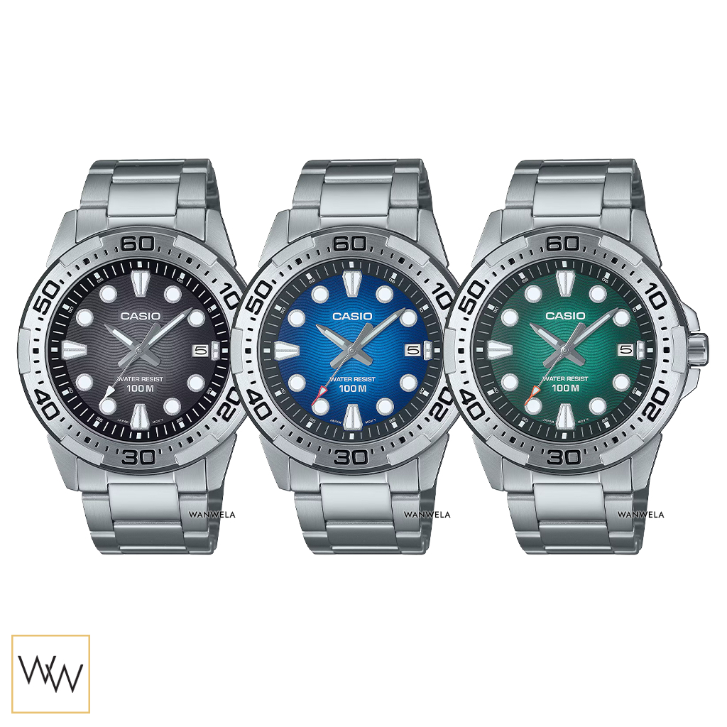 ของแท้ นาฬิกาข้อมือ Casio ผู้ชาย รุ่น MTD-140D สายสแตนเลส