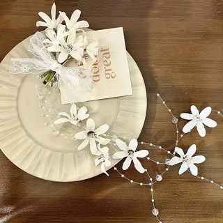 Lunar Blossom🌸กิ๊บติดผมลายดอกไม้🌸กิ๊บติดผมดอกลิลลี่ออฟเดอะวัลเลย์จำลอง ตกแต่งผมสไตล์เกาหลีแฮนด์เมด