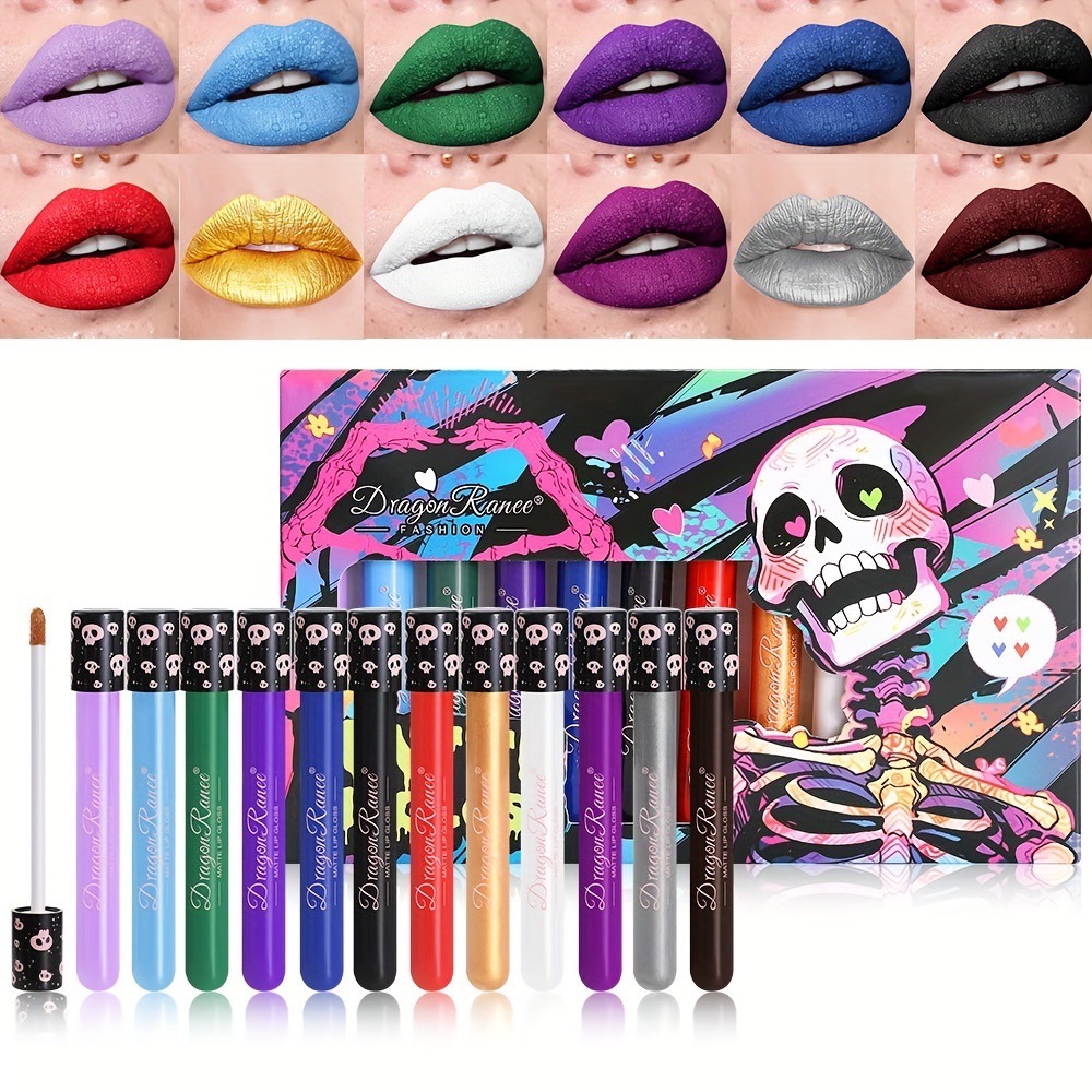 ลิปเคลือบ ปาก สีทอง สีเงิน แวววาว สำหรับเทศกาลต่างๆ ทาเปลือกตาได้ ปาร์ตี้ ลิปสติก Lipstick Shine Shiny Gold Silver