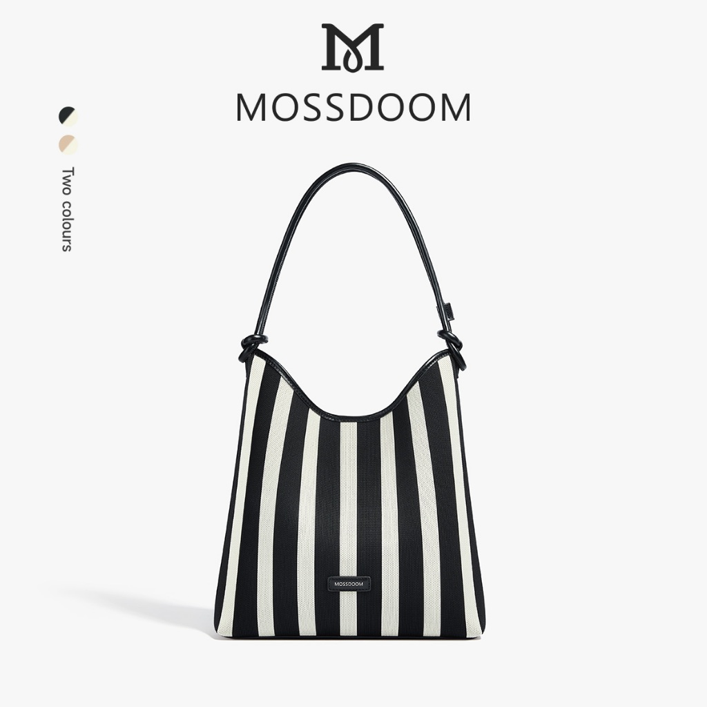 MOSSDOOM Stria Bag กระเป๋าสะพายทรงสูง ดีไซต์ลายริ้ว น้ำหนักเบาเเมตซ์ง่ายกับทุกลุค