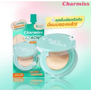 ส่งฟรี/มีไลฟ์ (1ซอง)Charmiss Matte All DayAcne Cushion SPF 50 PA+++ คุชชั่นสำหรับผิวเป็นสิว เนื้อแมทท ขนาด 5 กรัม
