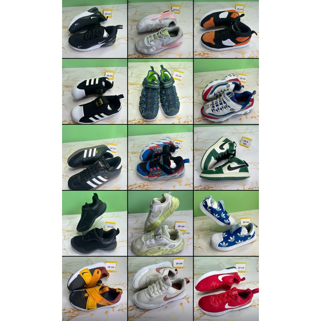 รองเท้าเด็ก มือสอง สภาพ 95% เด็กโต ขนาด 17-23 cm