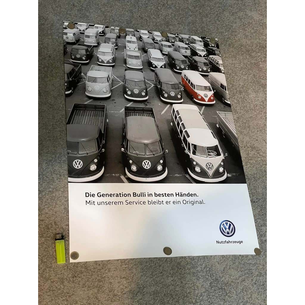 Original VW bus Poster Dealer T1 T2 T3 T4 T5 Volkswagen