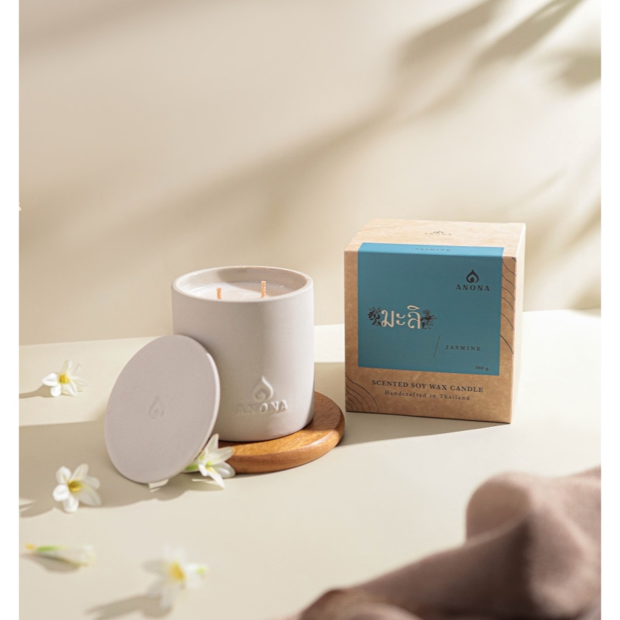 ANONA Thailand | เทียนหอมไขถั่วเหลืองกลิ่นแม่มะลิ