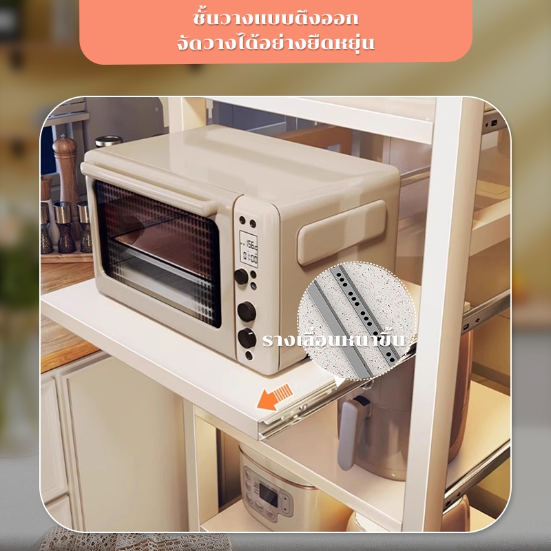 ชั้นวางของใช้ในครัว ชั้นวางรถเข็น 3/4/5ชั้น ชั้นวางแบบดึงออก มาพร้อมกับล้อ แข็งแรงทนทานไม่เป็นสนิม - รูปที่ 2