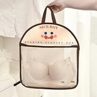 ถุงแขวนชุดชั้นในและถุงเท้า ถุงเก็บของตาข่ายติดผนัง ถุงเก็บของในห้องน้ำ