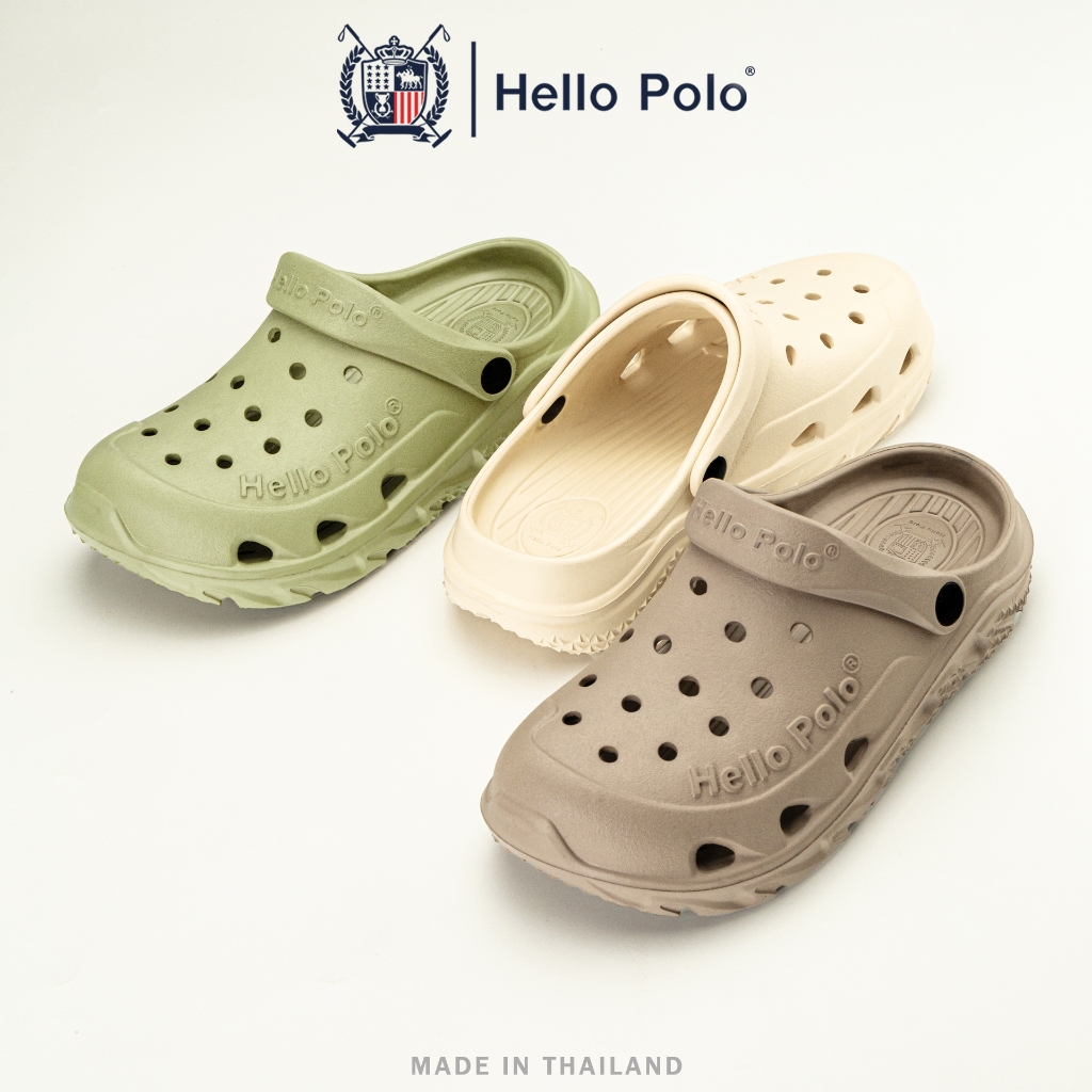 Hello Polo รองเท้าหัวโตผู้หญิง รองเท้าผู้หญิง เบาสบาย พื้นหนา ทนต่อการสึกหรอ แฟชั่น กันลื่นเพิ่มความสูง ลำลอง HP8055