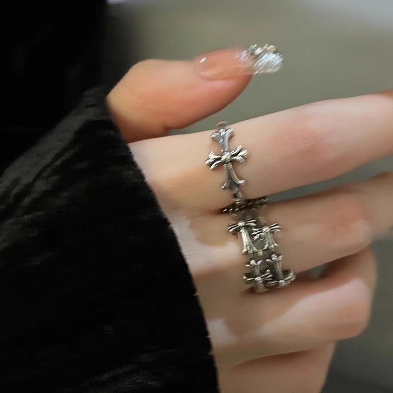 ส่งของทุกวันในไทย  แหวนคู่รัก ปรับขนาดได้ แหวนหมั้นแต่งงาน ฮิปฮอปวินเทจ เครื่องประดับแฟชั่น  ของขวัญ