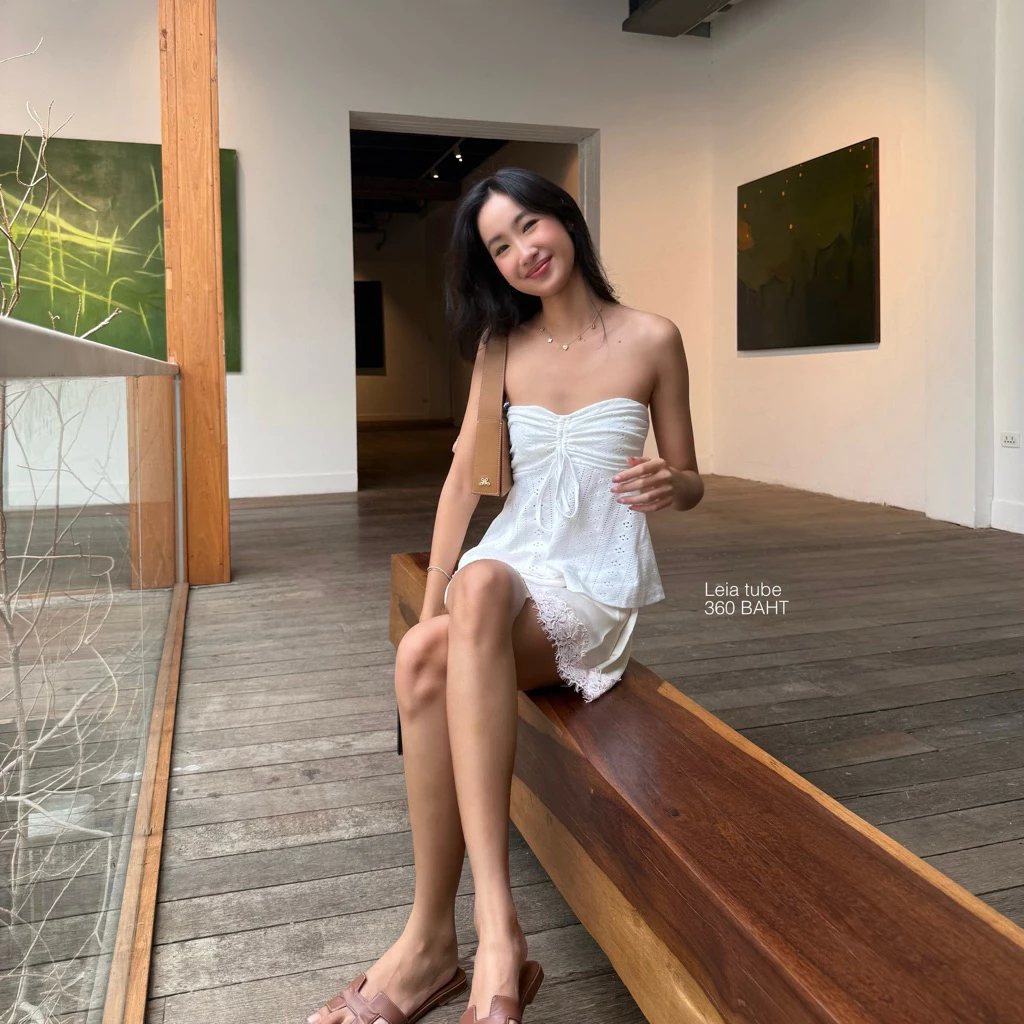 FLORE | leia tube top เกาะอกผ้าฉลุ