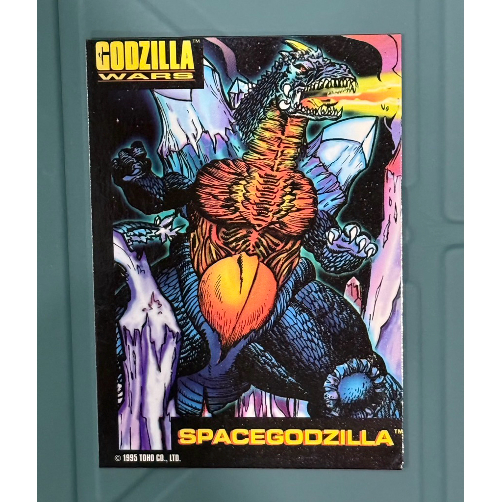 GODZILLA WARS CARD #1 Space Godzilla TRENDMASTERS TOY INSERT CARD TOHO 1995