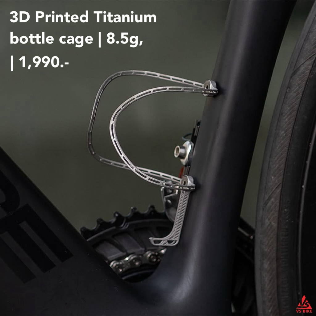 ขากระติก Titanium 3D Printed Bottle Cage น้ำหนักเพียง 8.5 กรัม