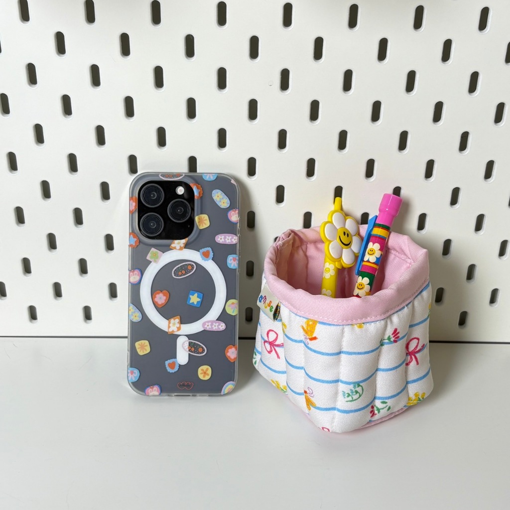 amuse stuff-sticker pop silver edge case เคสด้านหลังใสเคลือบด้านลายลูกอมสุดน่ารัก⭐️✨