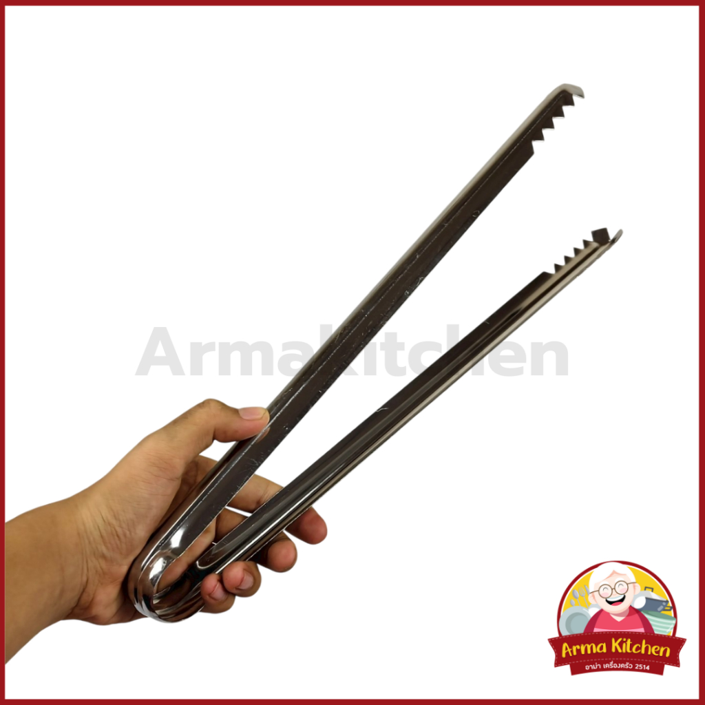 ที่คีบยาว ที่คีบสแตนเลสยาวปากจระเข้ คีบBB ธรรมดา - รูปที่ 2