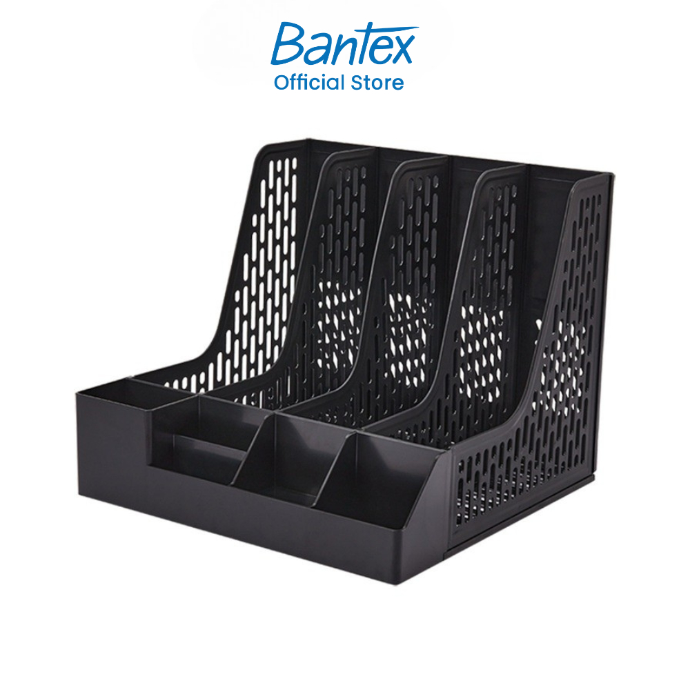 [ของขวัญฟรี] Bantex กล่องใส่เอกสารตั้งโต๊ะ แฟ้มตั้งโต๊ะเก็บเอกสาร A4 มีช่องด้านหน้า File Organizer