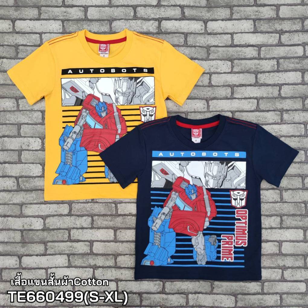 KidsSayHi เสื้อยืดสี แต่งฟอยล์ คอตตอนลาย 6-12ปี TE660499 (S-XL)ไลฟ์! Fcb6