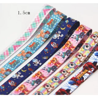 สายคล้องแมสกระดุม (ขนาดกว้าง 1.5 ซ.ม) เหมาะสำหรับเด็กเล็ก เด็กประถม ลายน่ารักมากๆ พร้อมส่งจากไทย