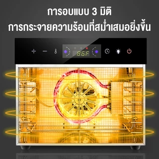 LENODI Dehydrator ตู้อบลมร้อน ตู้อบแห้ง 6/8/12/18 ชั้น เครื่องอบผลไม้แห้ง ใหญ่ เครื่องถนอมอาหาร ด้วยลมร้อน อบผลไม้แห้ง