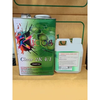 แลคเกอร์ 2K 4:1 Kudos และ ฮาร์ดเดนเนอร์ ขนาดรวม 3.5ลิตร สำหรับงาน สีซ่อมรถยนต์ งานอุตสาหกรรม คุณภาพสูง ทนทานและแห้งเร็ว