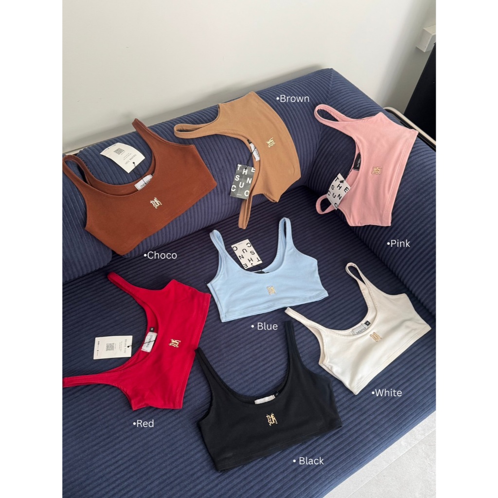 THESUNCO-JingJing Top เสื้อบราเย็บ2ชั้น ติดอะไหล่เดอะ ซัน โคร์