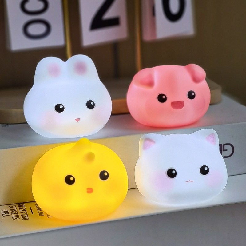 🏠 ไฟกลางคืนน่ารักการ์ตูนสัตว์เรืองแสงของเล่นห้องนอนโคมไฟข้างเตียงเด็กของขวัญวันเกิด