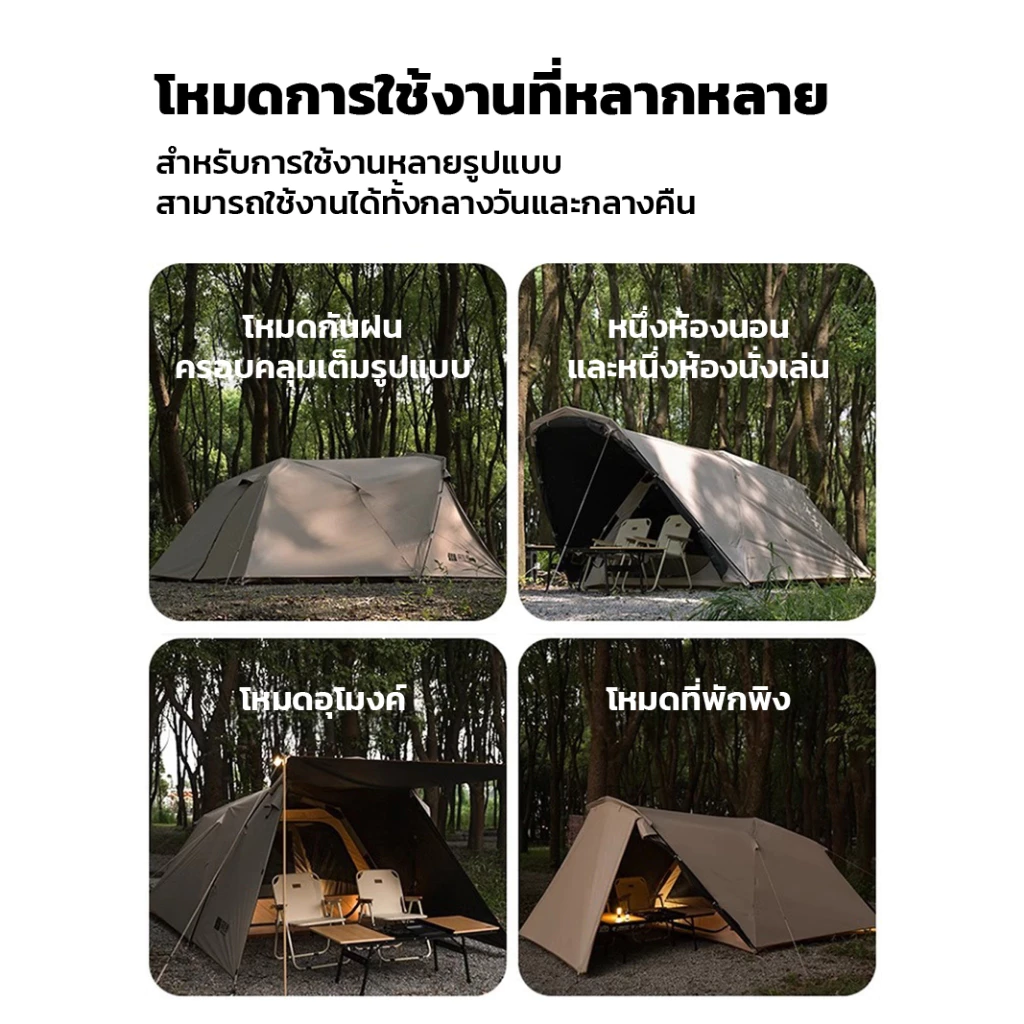 เต็นท์บ้านออโต้ 2ห้องนอน 1ห้องนั่งเล่น สำหรับ 4-5 คน thumbnail 6