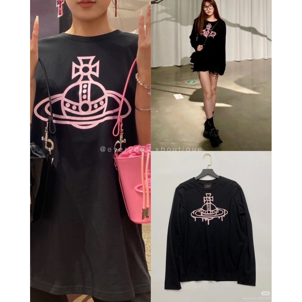 พร้อมส่ง เสื้อแขนยาวแบรนด์ดัง🪐💕🖤 ป้ายถุงแท็กครบ ผ้าคอตตอนพรีเมี่ยม teeda
