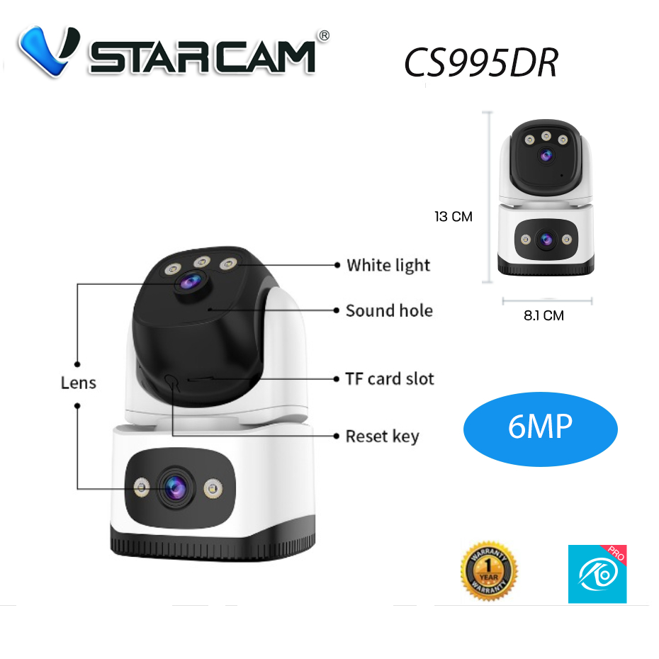 VSTARCAM กล้องวงจรปิดภายใน รุ่น CS995DR C996DR กล้องมีWIFIในตัว พูดคุยโต้ตอบได้ บันทึกภาพและเสียง