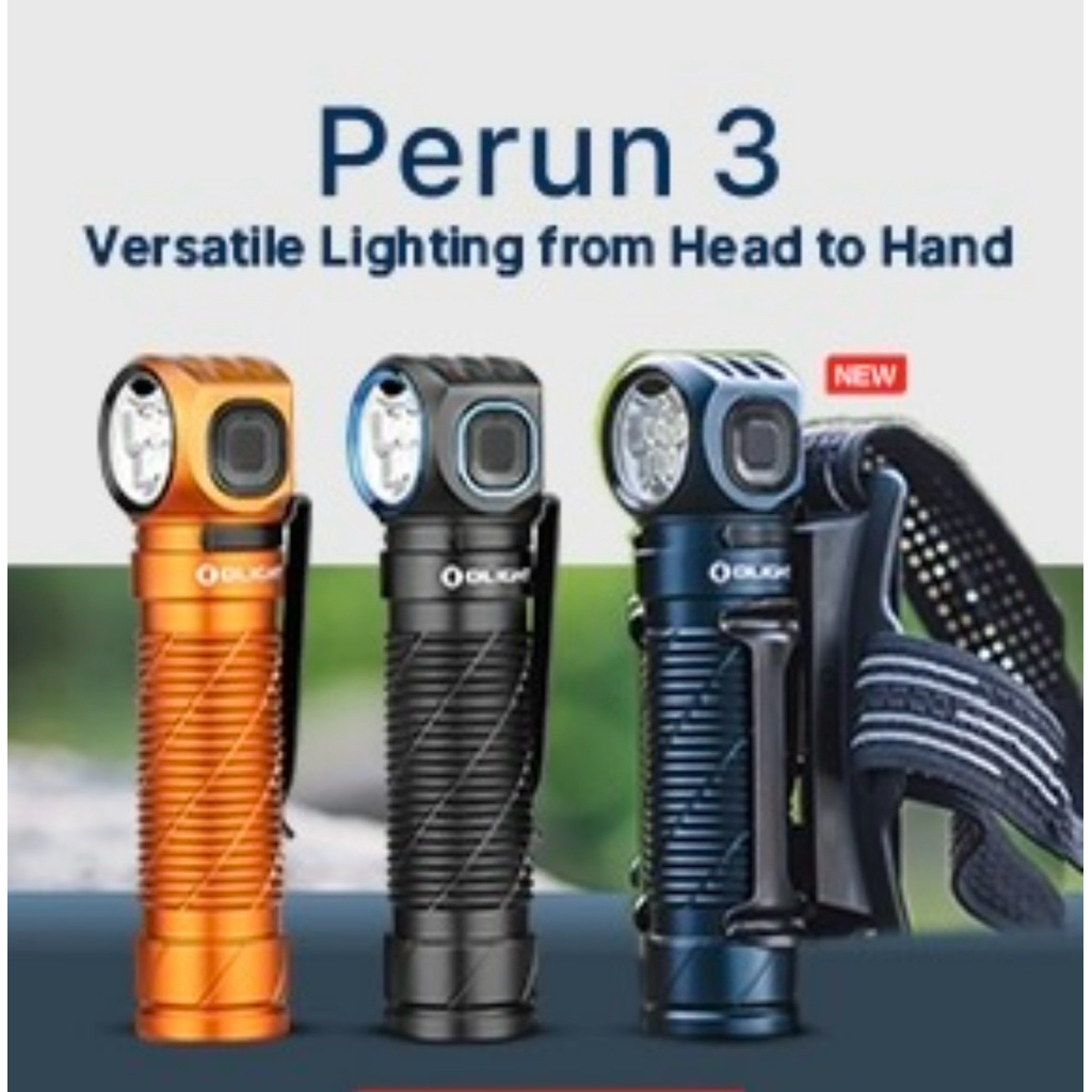 OLIGHT Perun 3 ไฟฉายคาดหัวสว่าง 3000 ลูเมน 2in1 ไฟสีขาวแบะไฟสีแดง